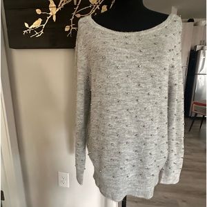 EUC Lilly Pulitzer Laveta Rhinestone Sweater in Gray M